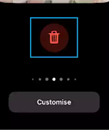 Tap on the Trash Bin icons