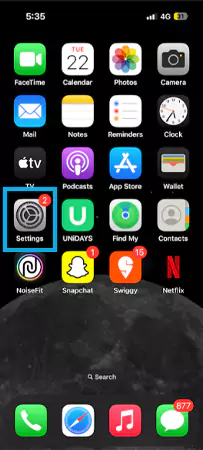 Go to the Settings