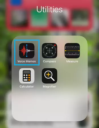 Open the Voice Memos application