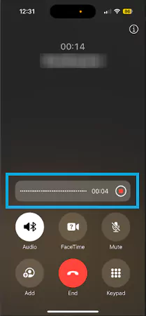 Stop Recording Button