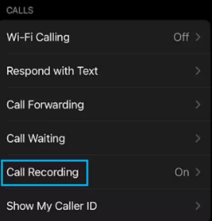 Tap on Call Recording