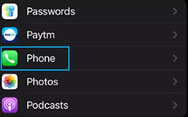 Tap on Phone
