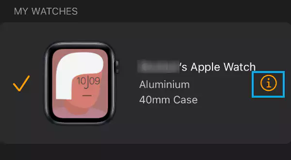 Disconnecting the Apple watch